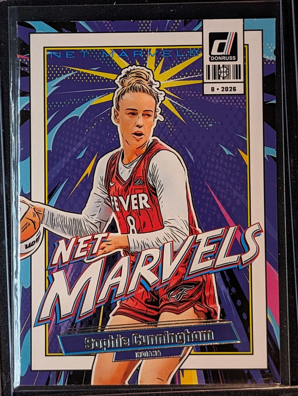 Front of 2026 Panini Donruss WNBA #13 Sophie Cunningham Net Marvels