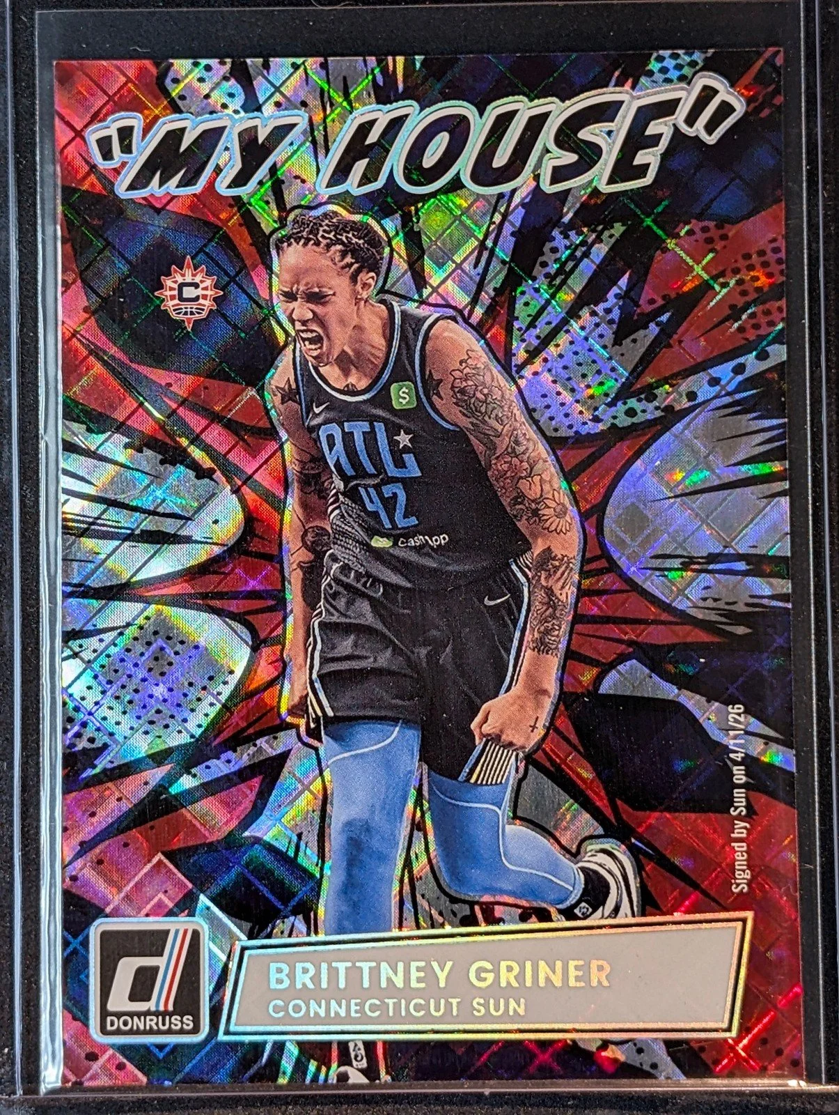 Front of 2026 Panini Donruss WNBA #10 Brittney Griner My House Diamond