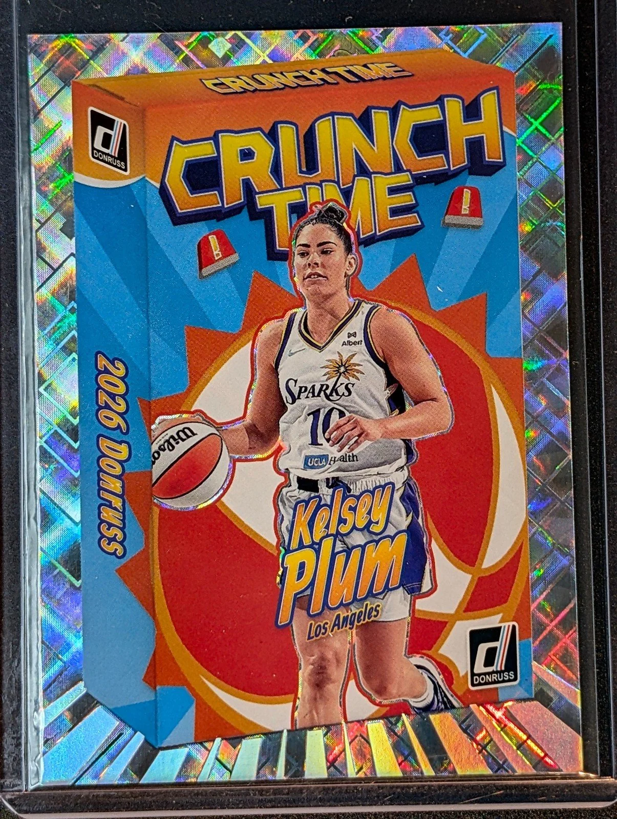 Front of 2026 Panini Donruss WNBA #12 Kelsey Plum Crunch Time Diamond