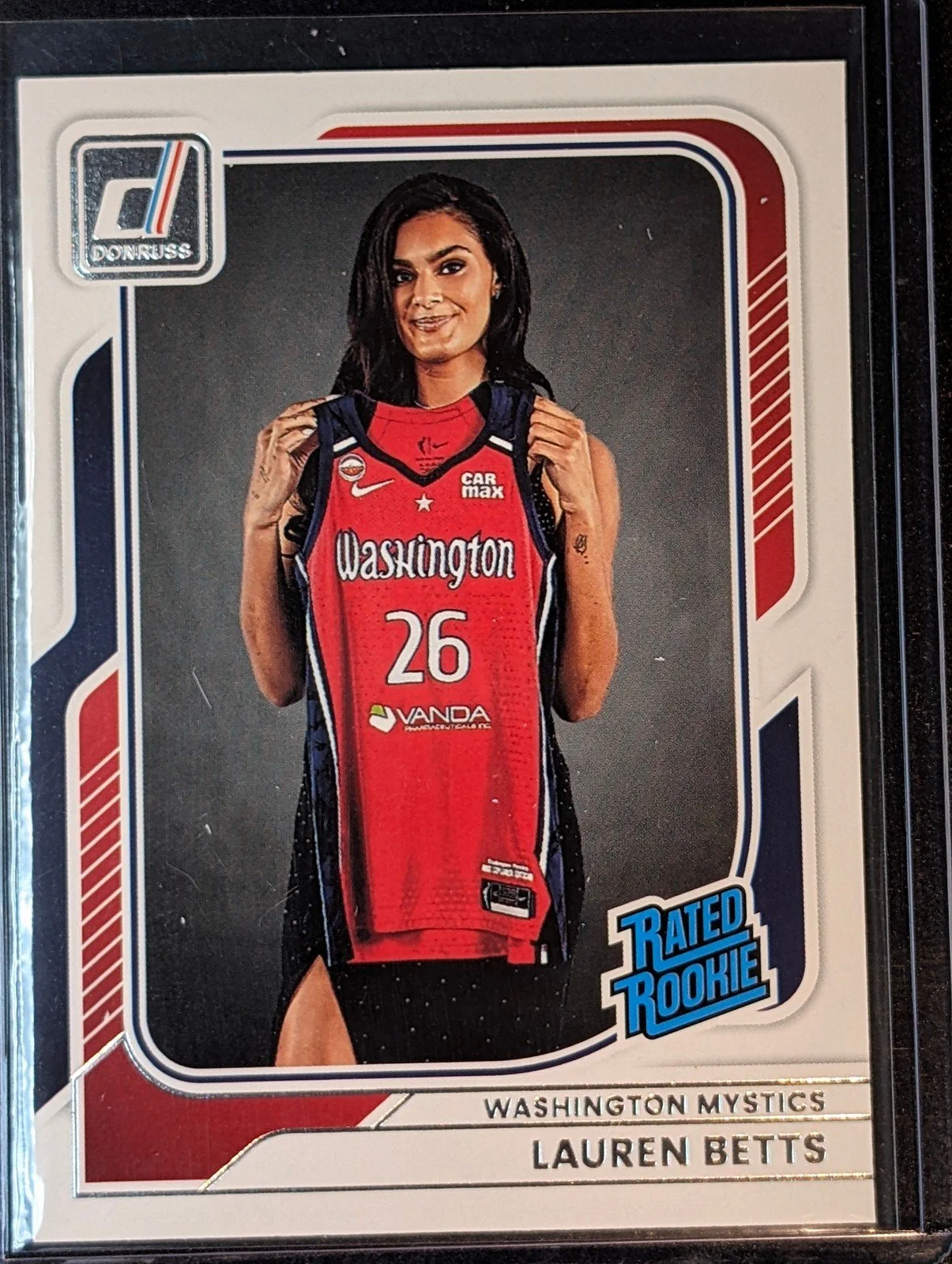 Front of 2026 Panini Donruss WNBA Lauren Betts Rated Rookies #89 RC