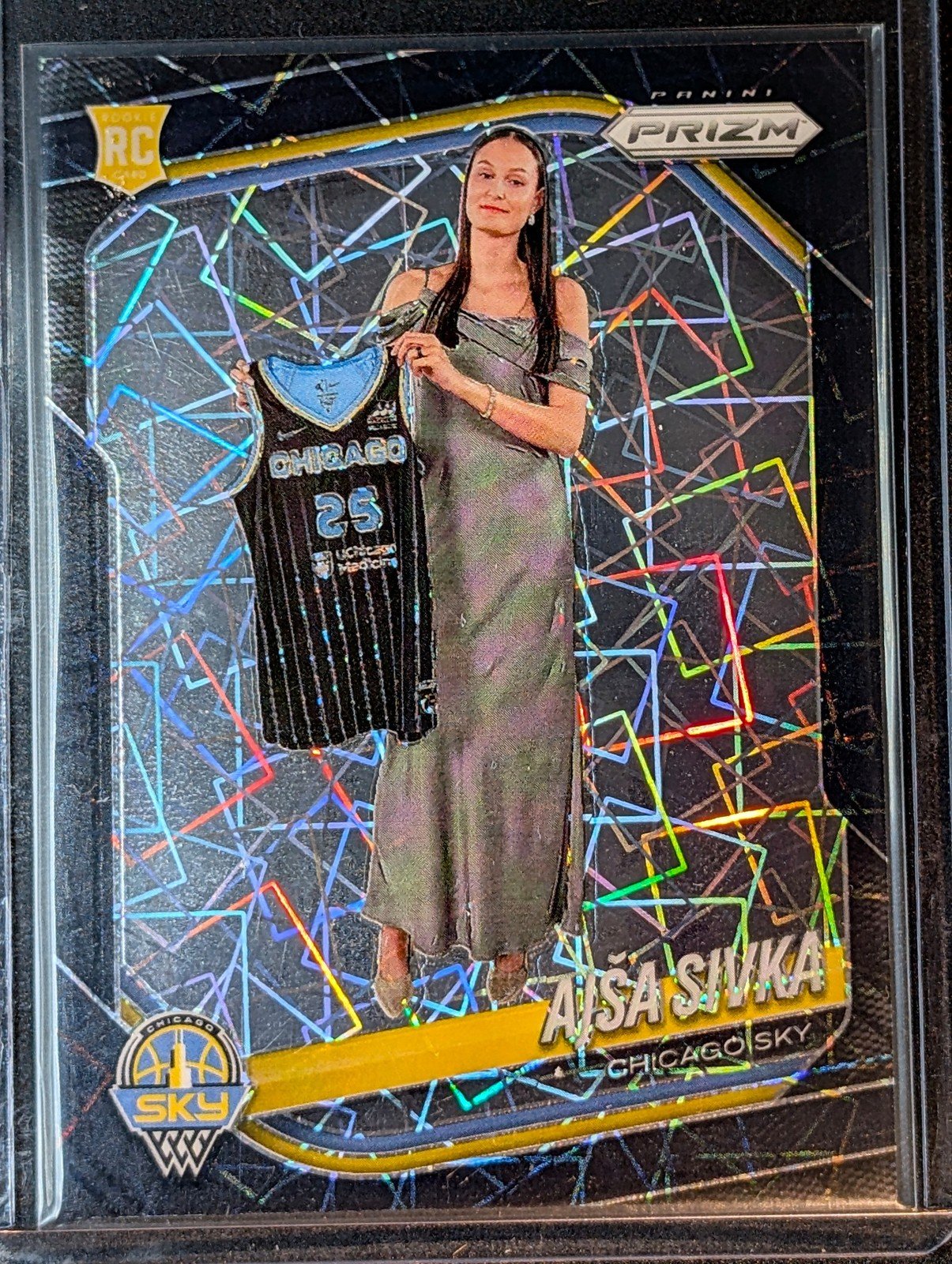 Front of 2025 Panini Prizm WNBA /39 Ajsa Sivka Velocity Prizm #85