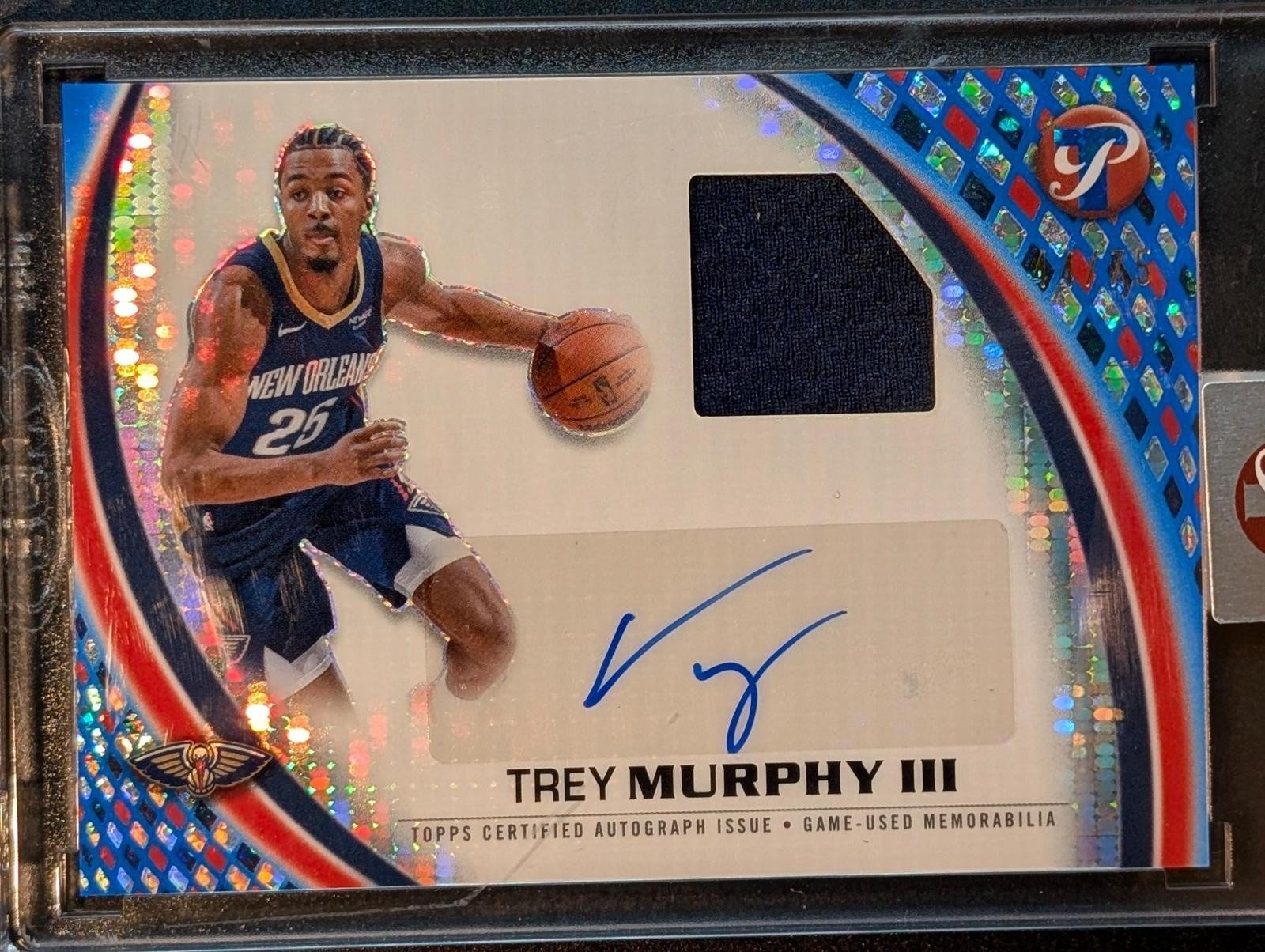 Front of 2025-26 Topps Pristine /75 Trey Murphy III Auto Relic #PPA-TMU