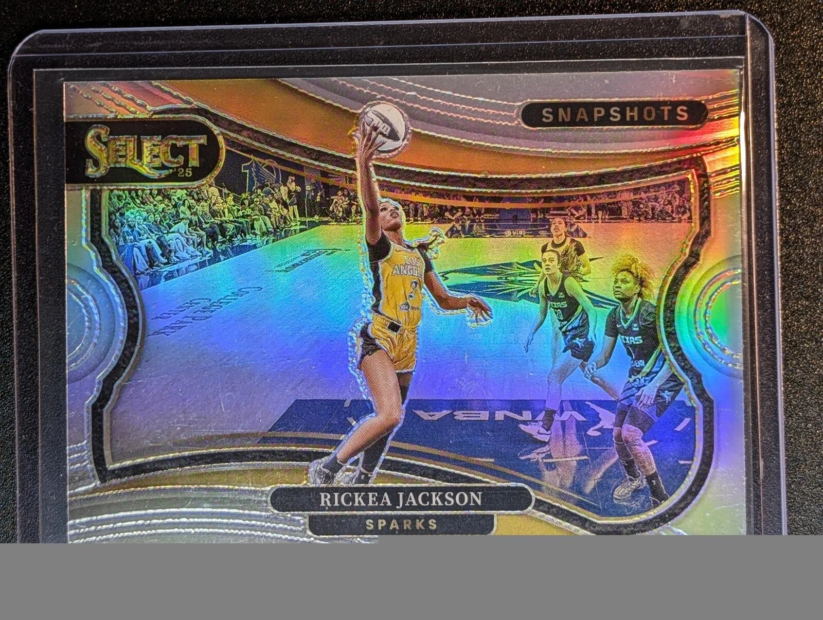 Front of 2025 Panini Select WNBA #14 Rickea Jackson Snapshots Prizm