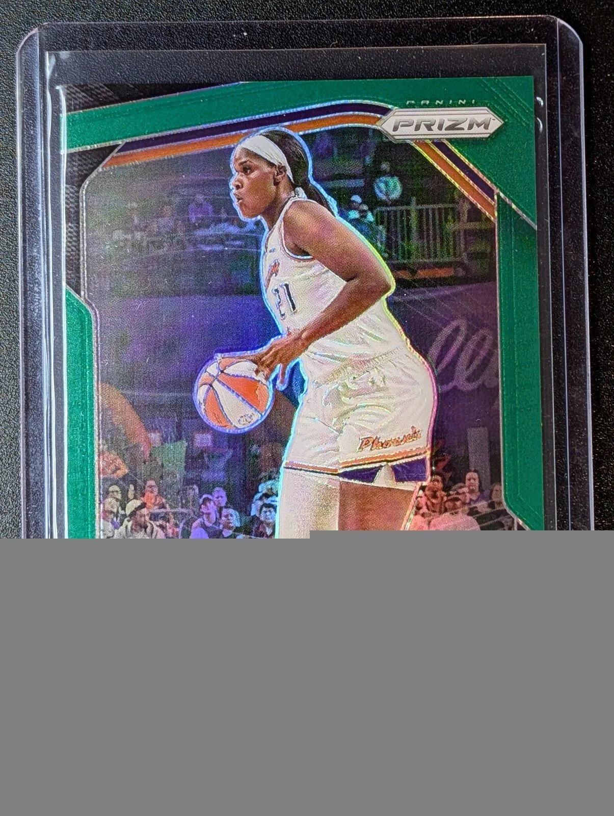 Front of 2025 Panini Prizm WNBA #55 Kalani Brown Green Prizms