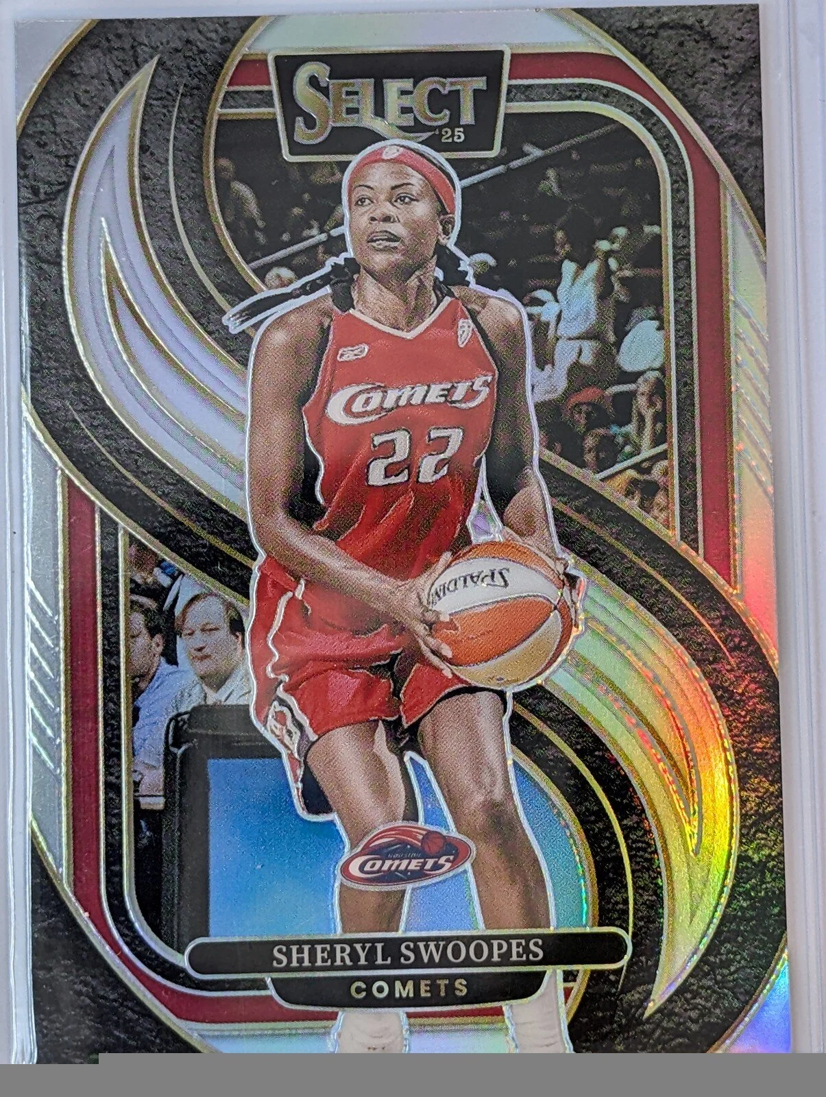 Front of 2025 Panini Select WNBA #106 Sheryl Swoopes Silver Prizms