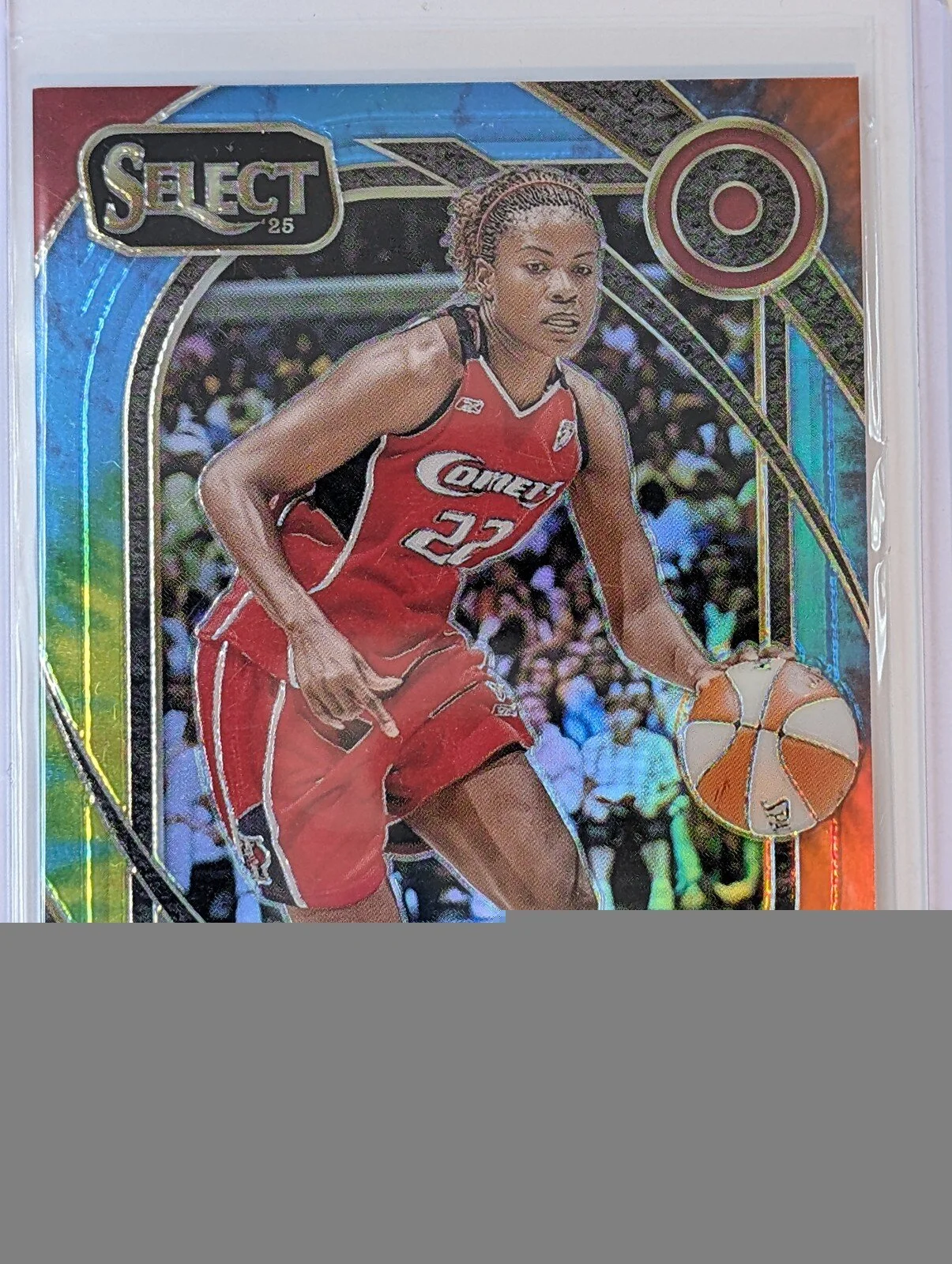 Front of 2025 Panini Select WNBA /25 Sheryl Swoopes Tie-dye Concourse #221