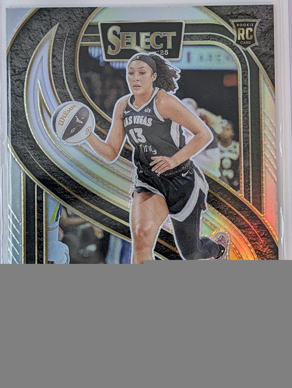 Front of 2025 Panini Select WNBA #123 Aaliyah Nye Silver Prizms