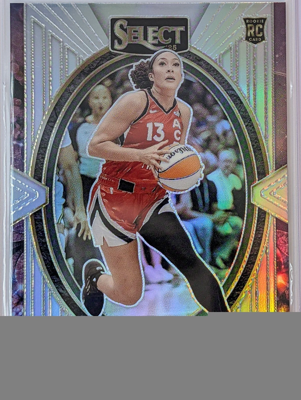 Front of 2025 Panini Select WNBA #7 Aaliyah Nye Select Future Prizm