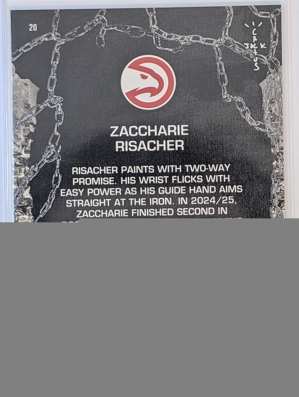 Back of 2025-26 Topps Chrome Cactus Jack #20 Zaccharie Risacher LogoFractor