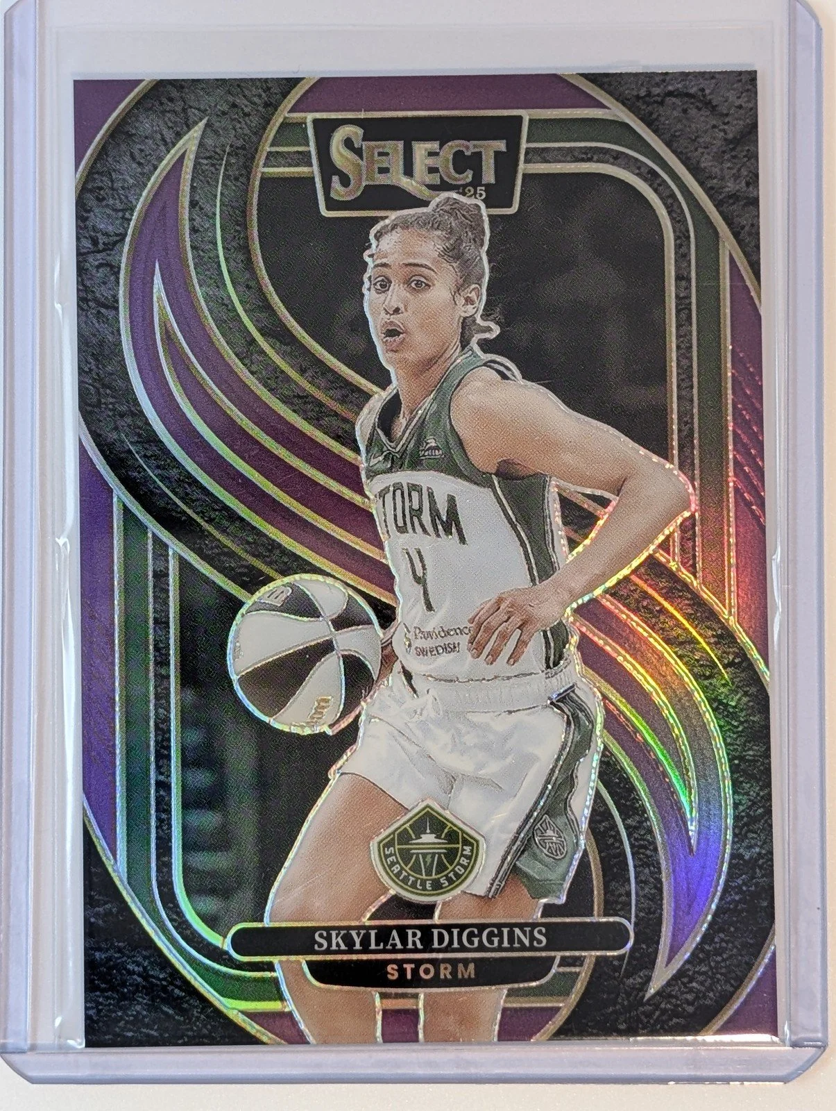 Front of 2025 Panini Select WNBA /149 #188 Skylar Diggins Purple Prizms