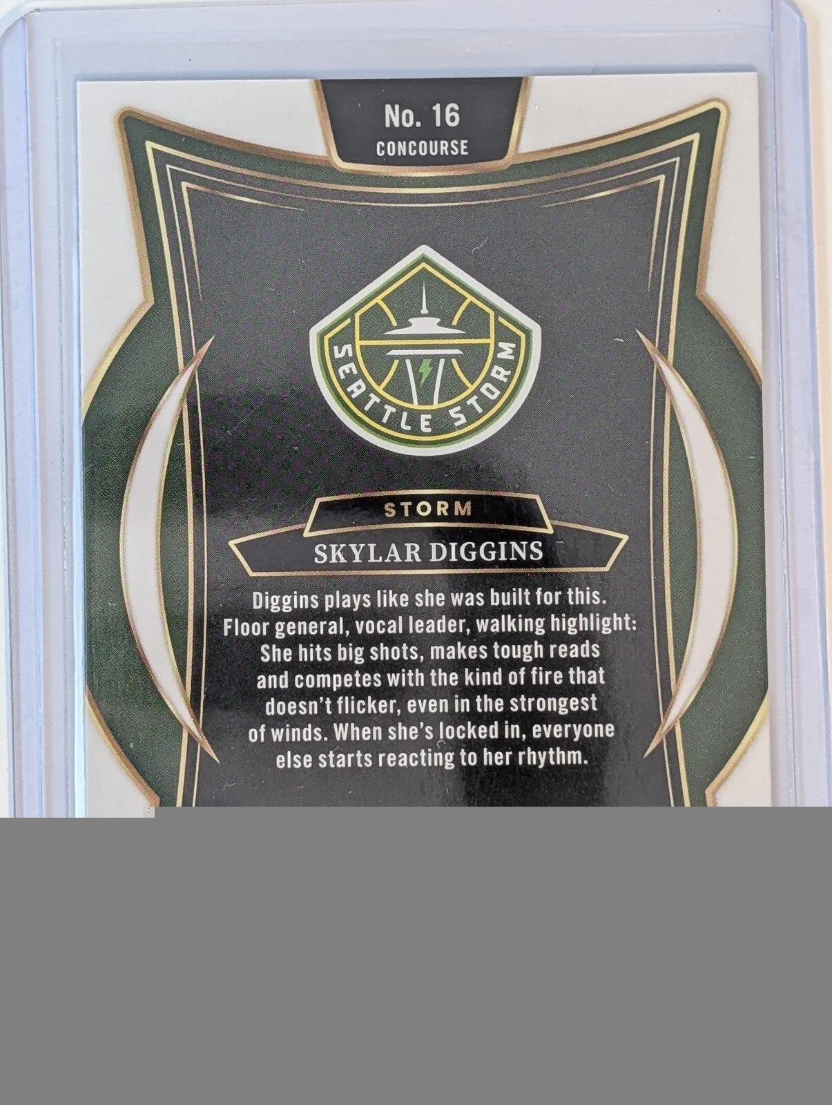 Back of 2025 Panini Select WNBA #16 Skylar Diggins