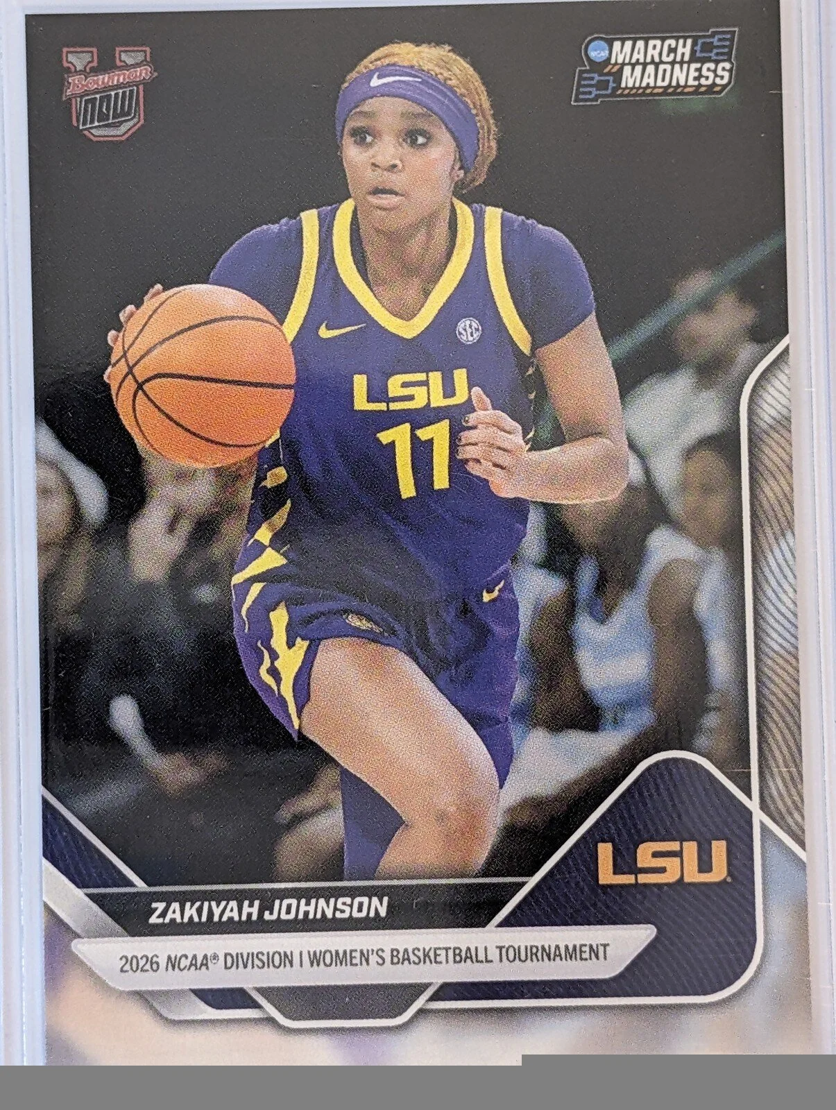 Front of 2025-26 Bowman  #46 ZaKiyah Johnson