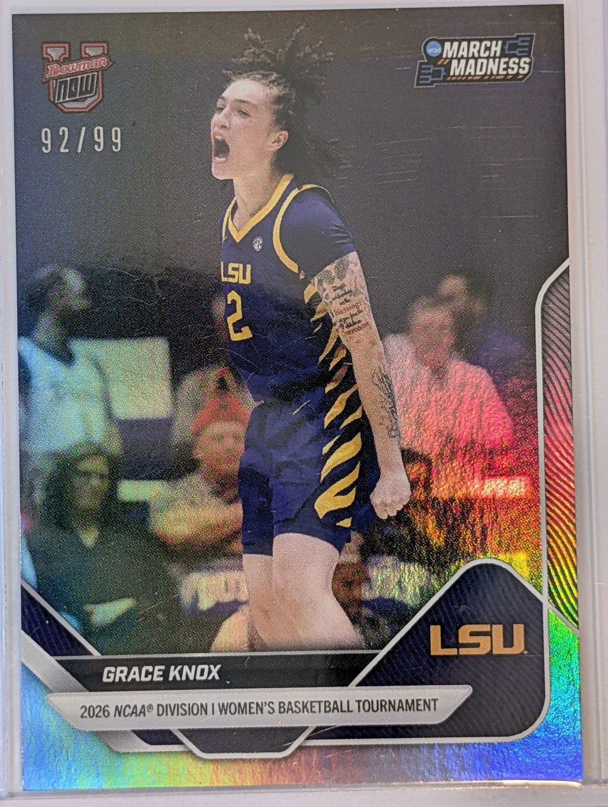 Front of 2025-26 Bowman /99 #50 Grace Knox