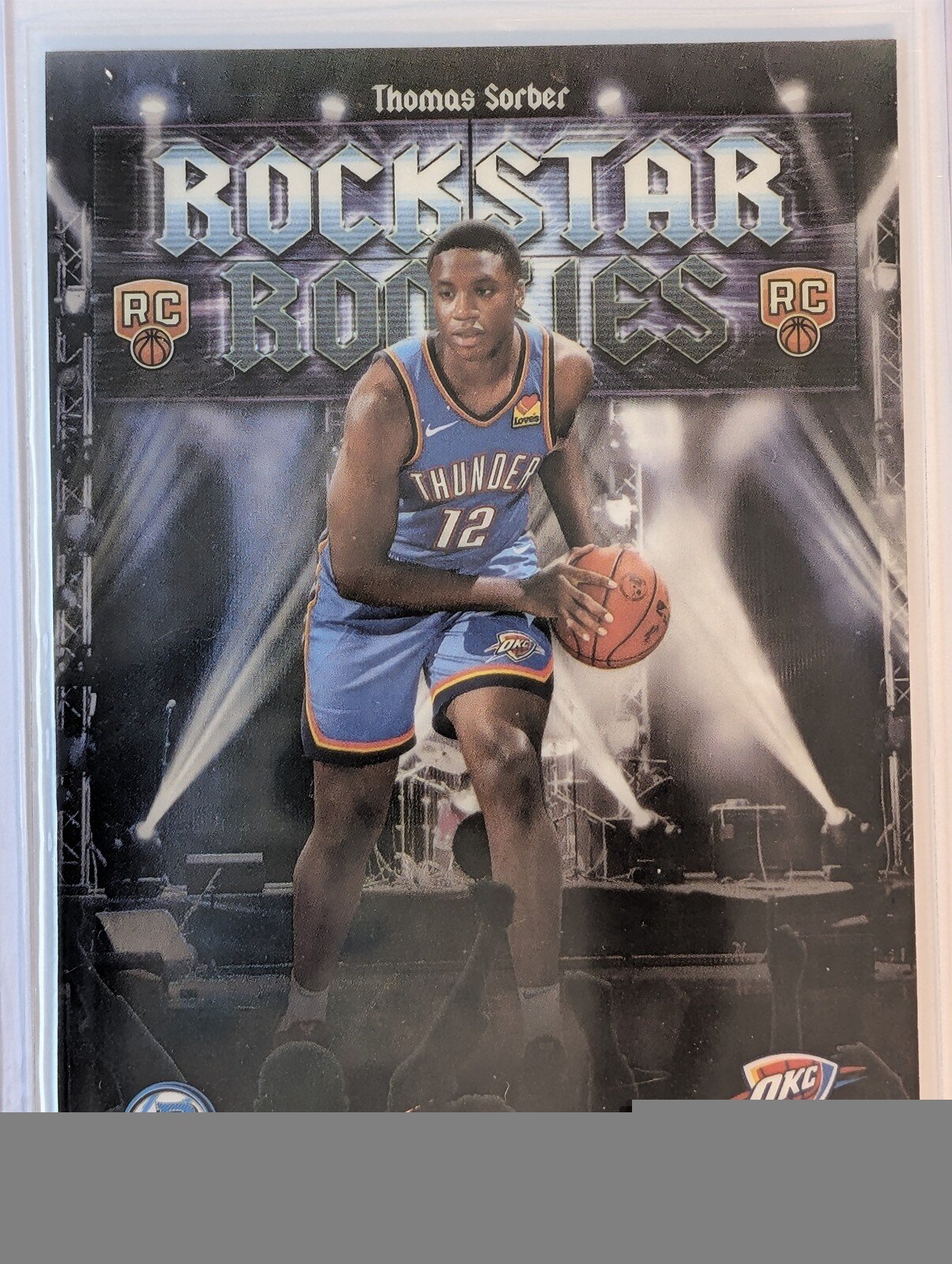 Front of 2025-26 Bowman Refractor #RR-15 Thomas Sorber Rockstar Rookies