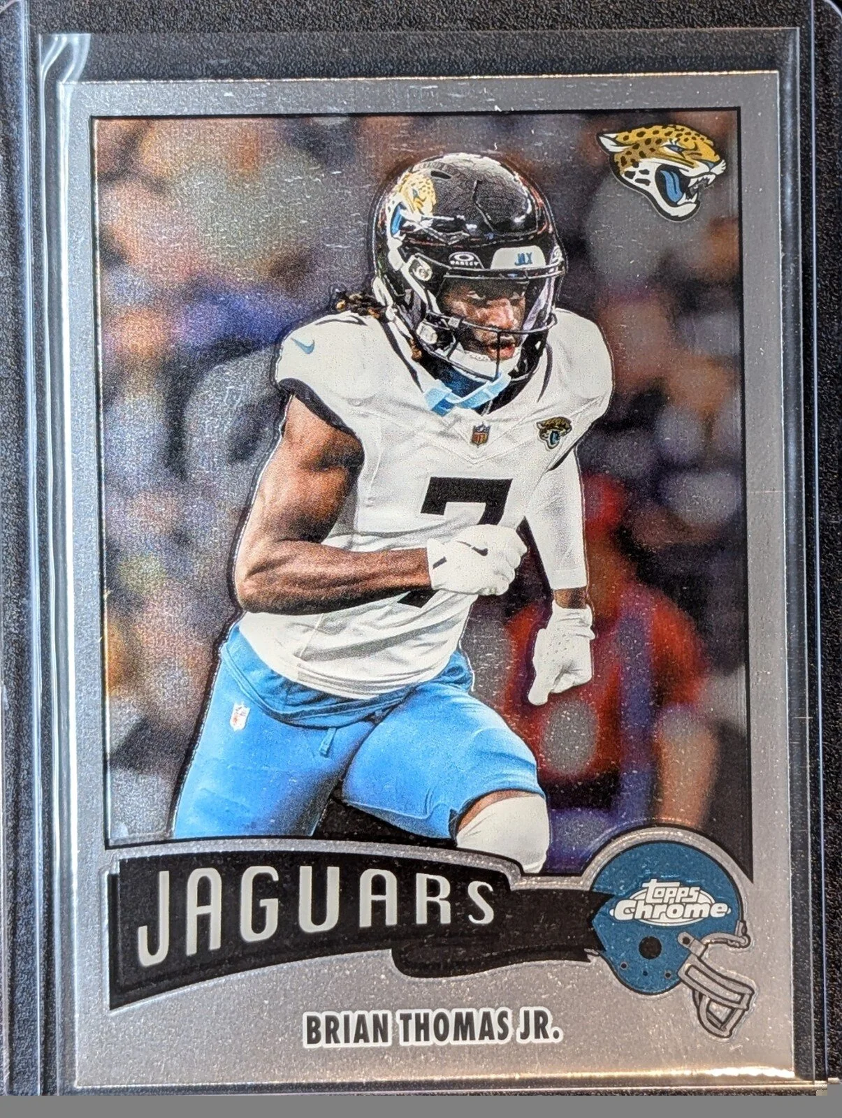 Front of 2025 Topps Chrome #1975-16 Brian Thomas Jr 2025 Topps Chrome Football