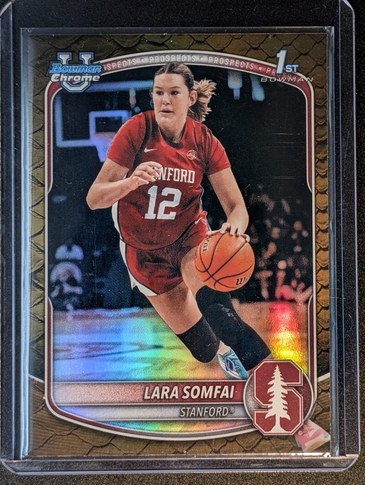 Front of 2025-26 Bowman #BCP-44 Lara Somfai Chrome Prospects
