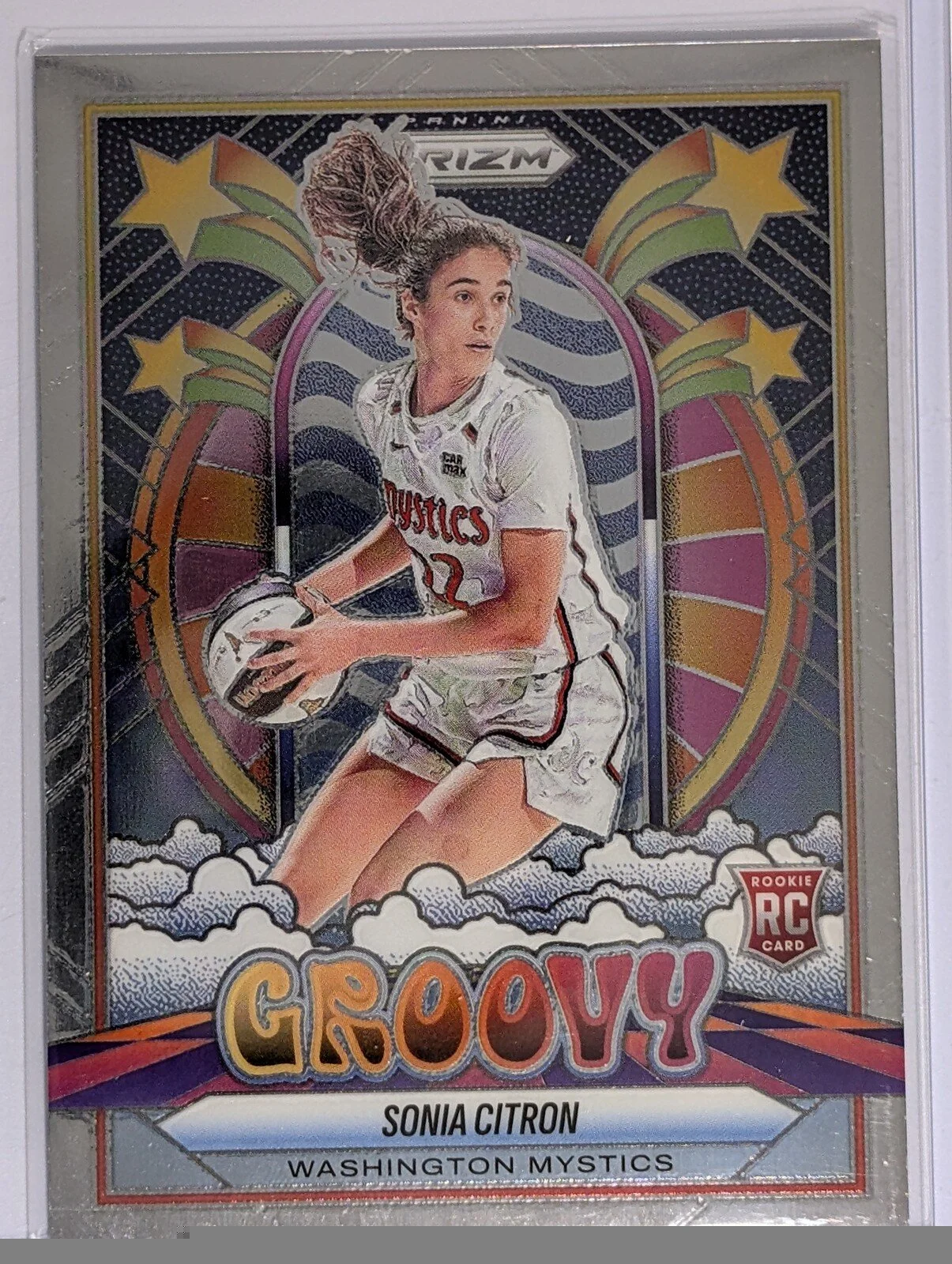 Front of 2025 Panini Prizm WNBA #13 Sonia Citron Groovy