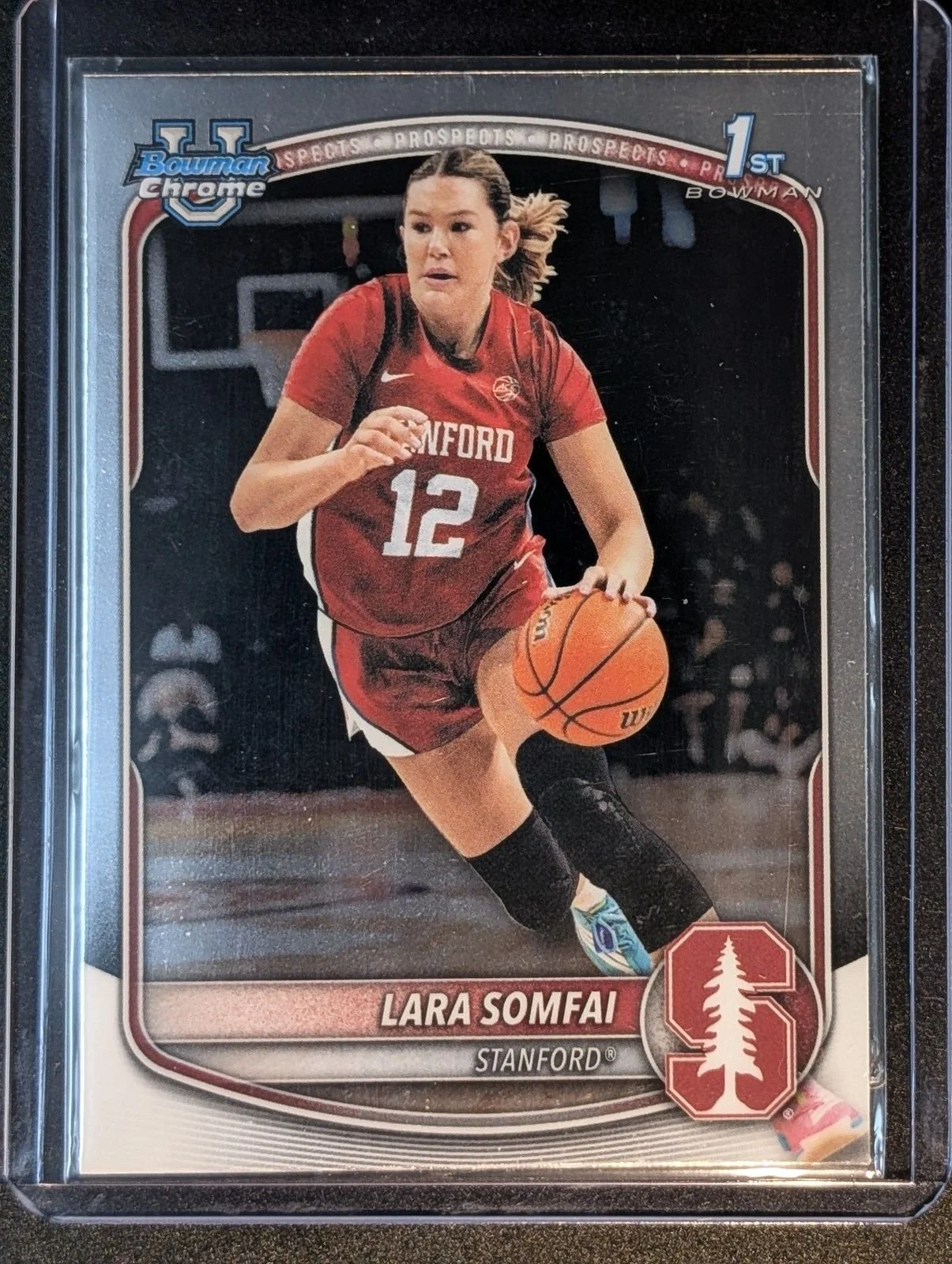 Front of 2025-26 Bowman #BCP-44 Lara Somfai Chrome Prospects