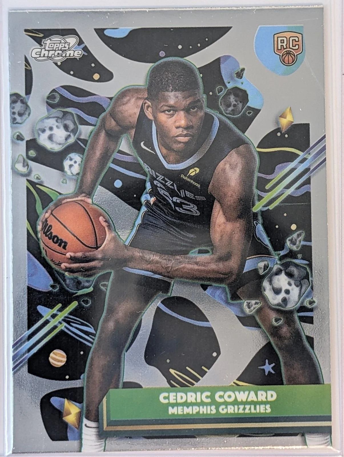 Front of 2025-26 Topps Chrome Cosmic #7 Cedric Coward