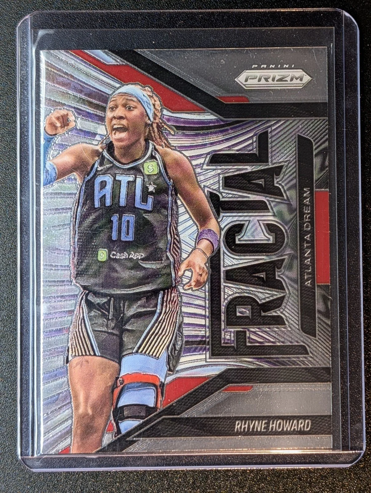 Front of 2025 Panini Prizm WNBA #5 Rhyne Howard Fractal