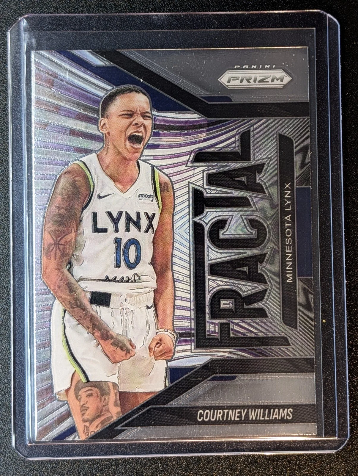 Front of 2025 Panini Prizm WNBA #6 Courtney Williams Fractal