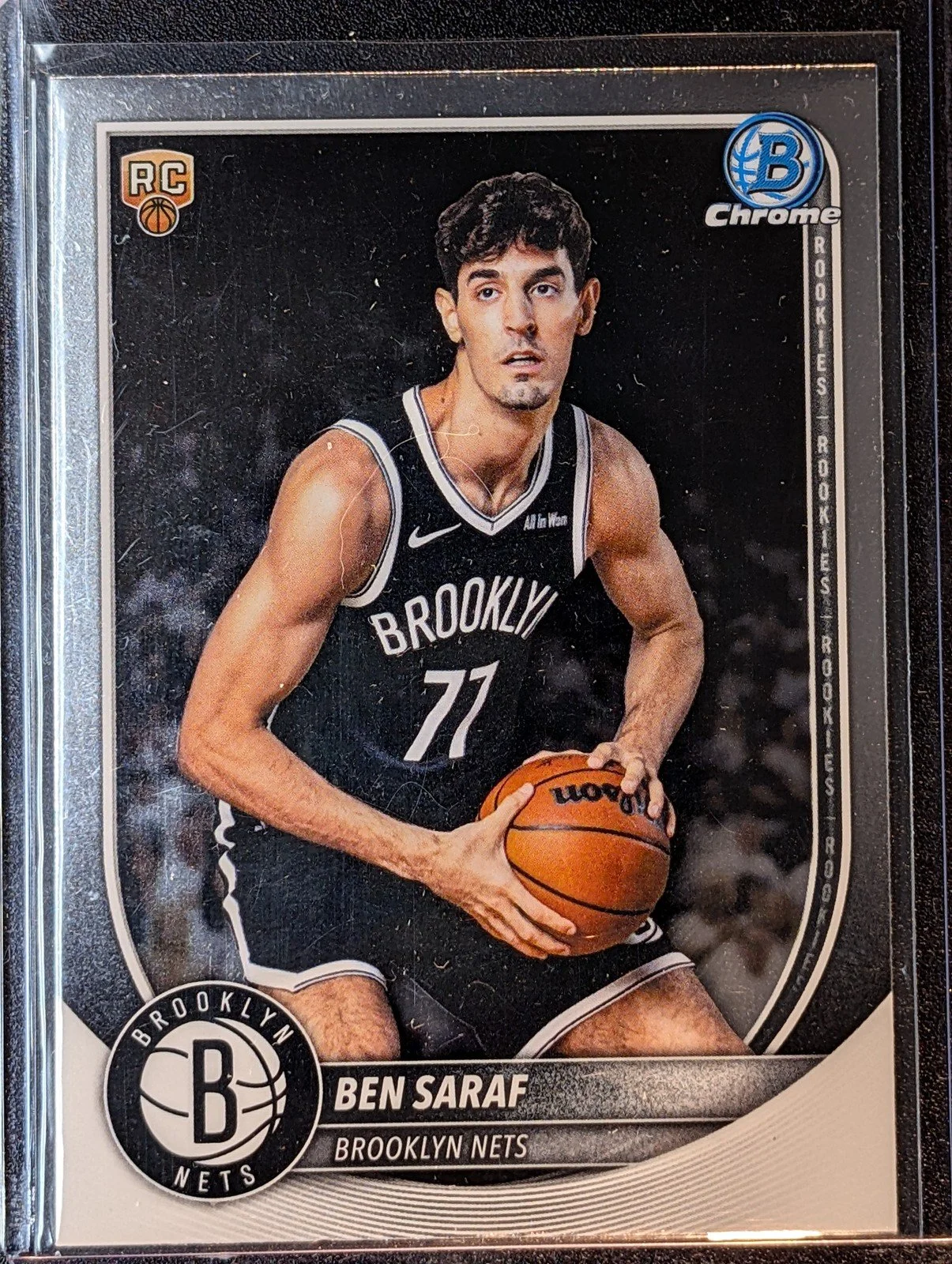 Front of 2025-26 Bowman #26 Ben Saraf RC
