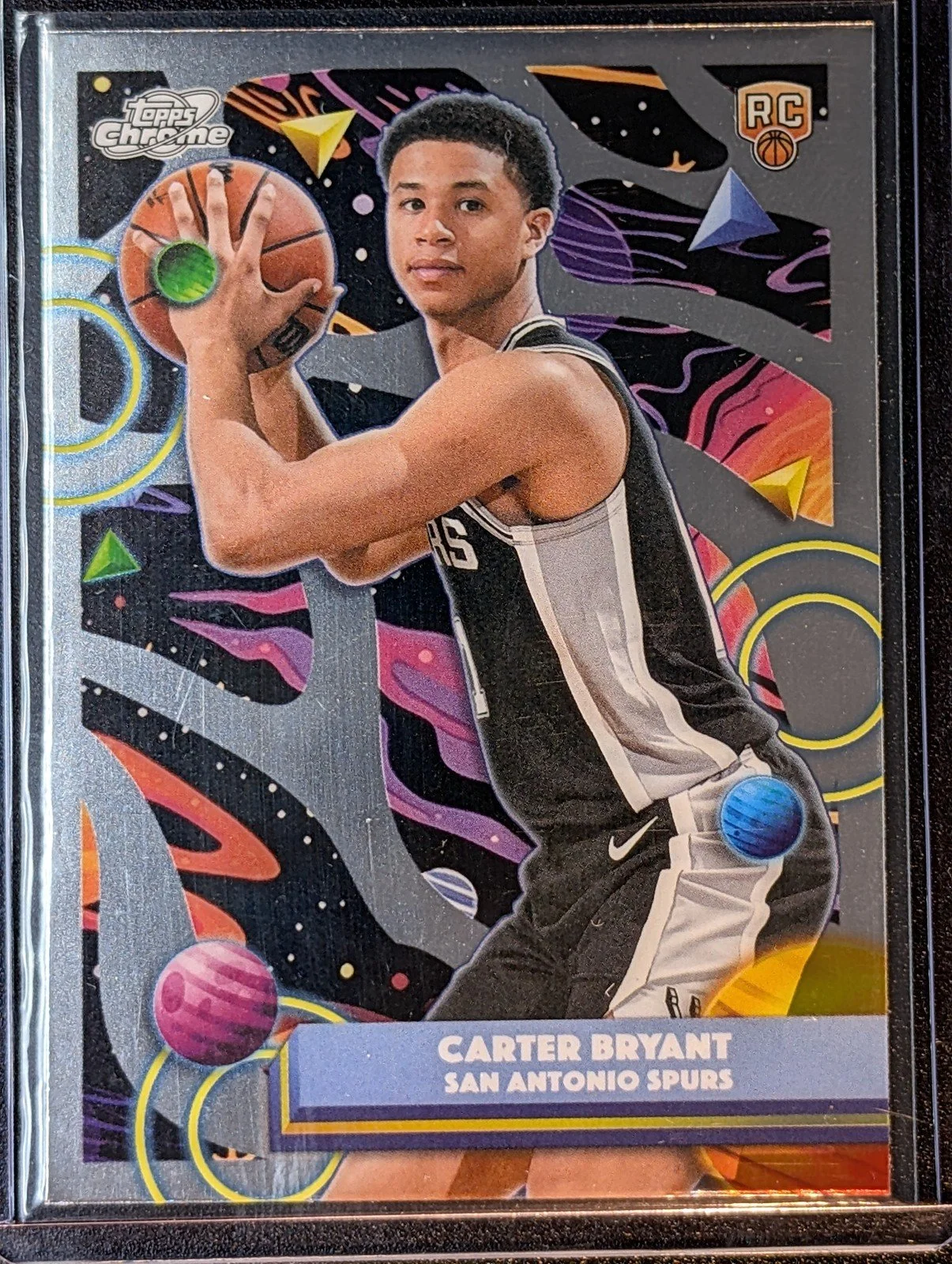 Front of 2025-26 Topps Chrome Cosmic #139 Carter Bryant