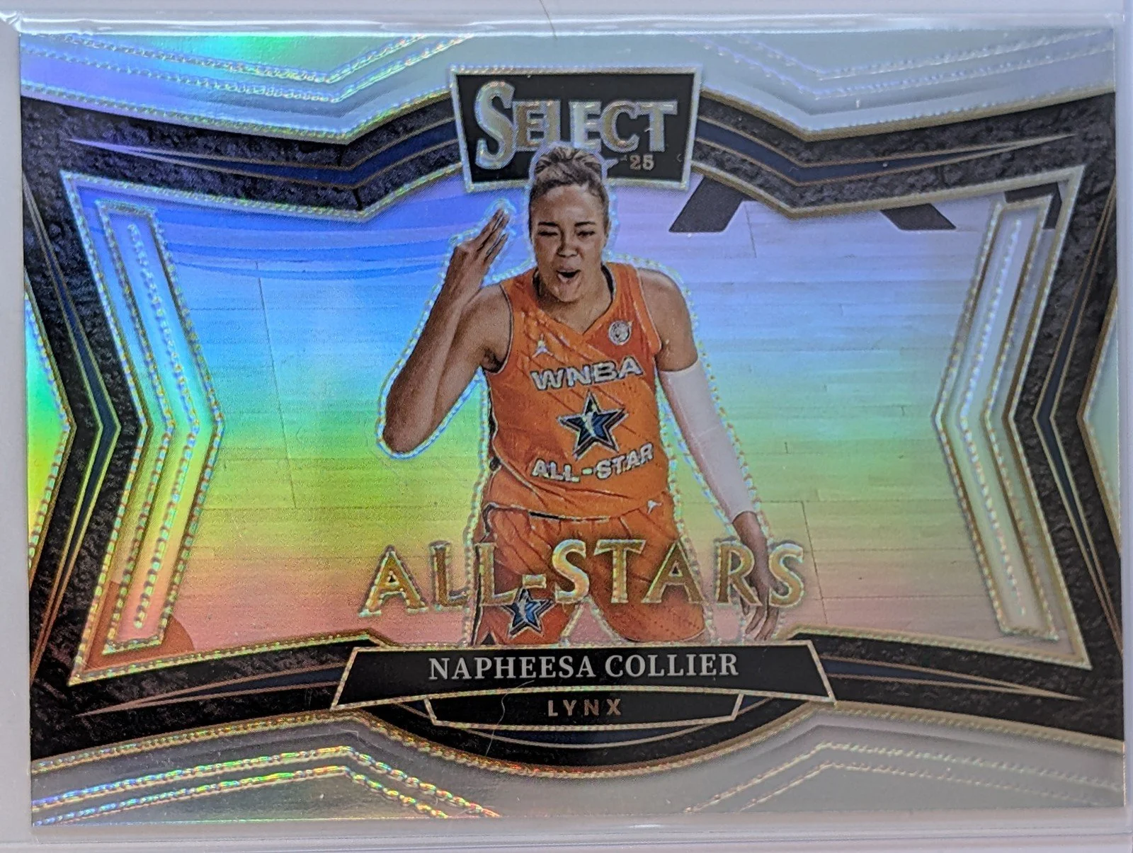 Front of 2025 Panini Select WNBA #11 Napheesa Collier All-Stars Prizm