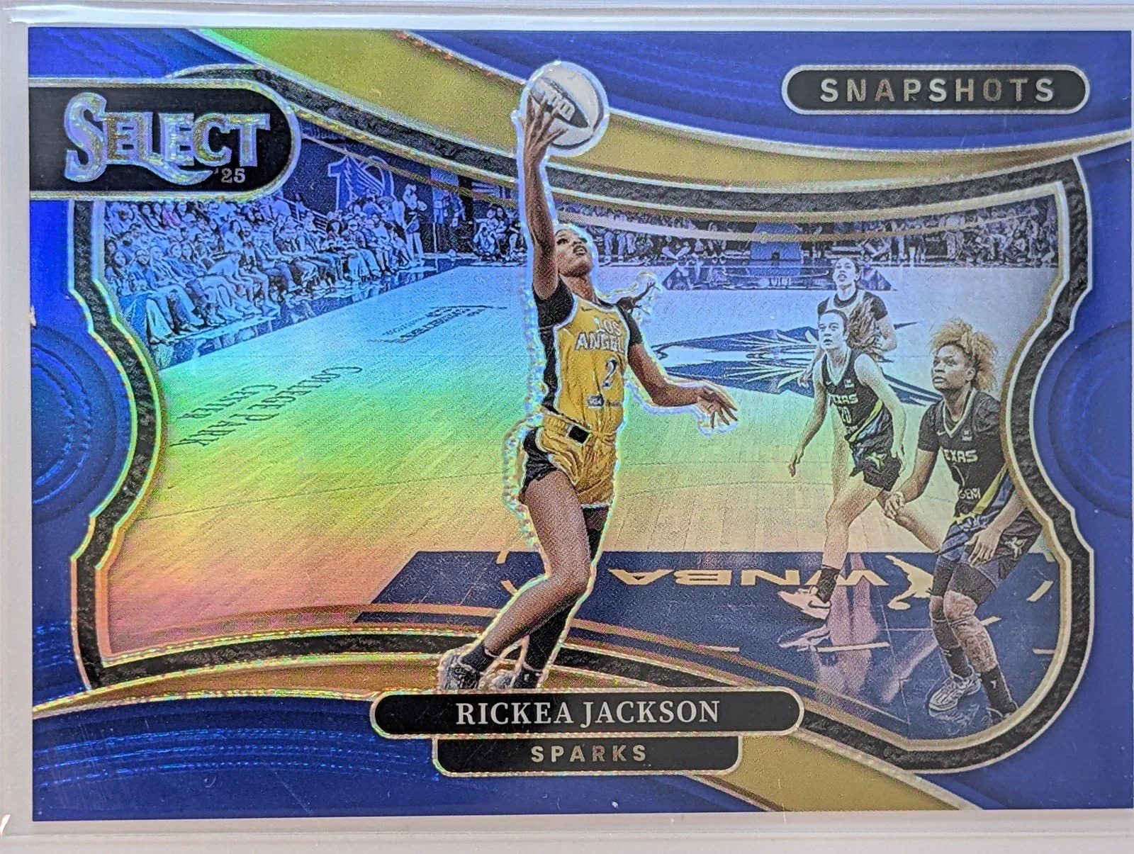 Front of JERSY MATCH! 2025 Panini Select WNBA 2/49 #14 Rickea Jackson Snapshots Blue /49