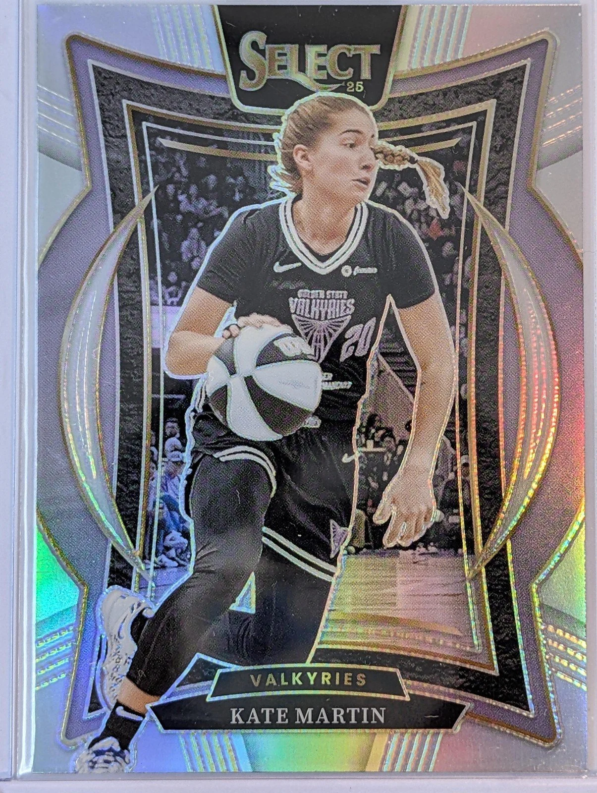 Front of 2025 Panini Select WNBA #89 Kate Martin Silver Prizms