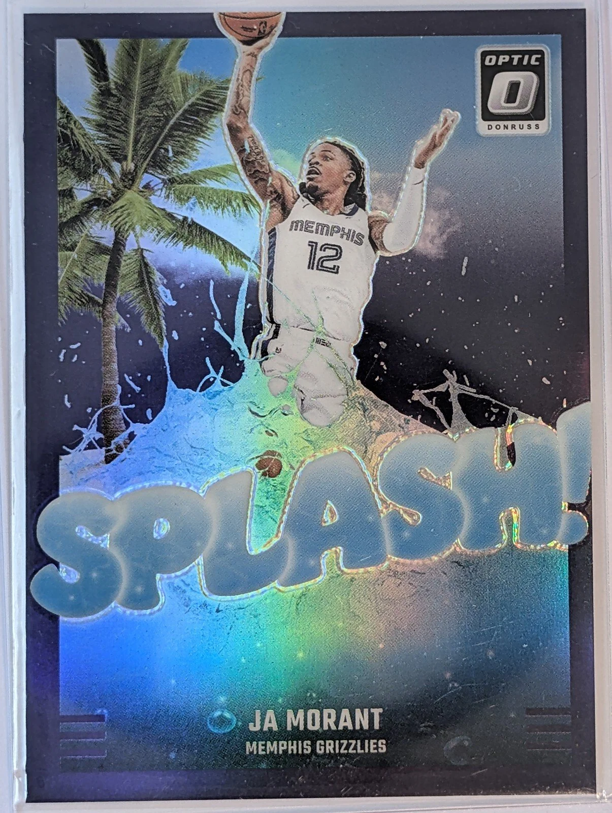 Front of 2024-25 Donruss Optic #15 Ja Morant Splash! Purple