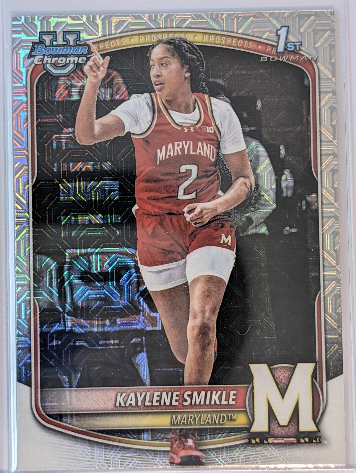 Front of 2025-26 Bowman #BCP-39 Kaylene Smikle Chrome Prospects Mojo Refractor