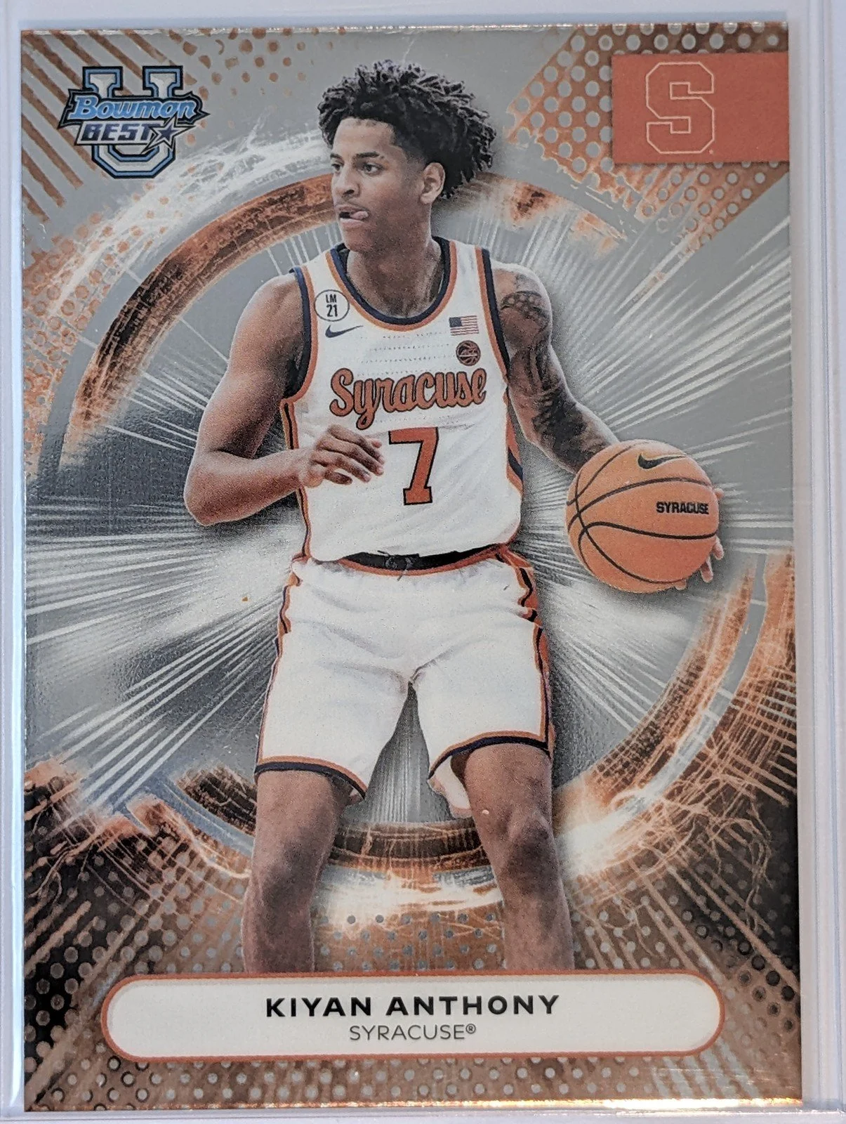 Front of 2025-26 Bowman U Now #12 Kiyan Anthony