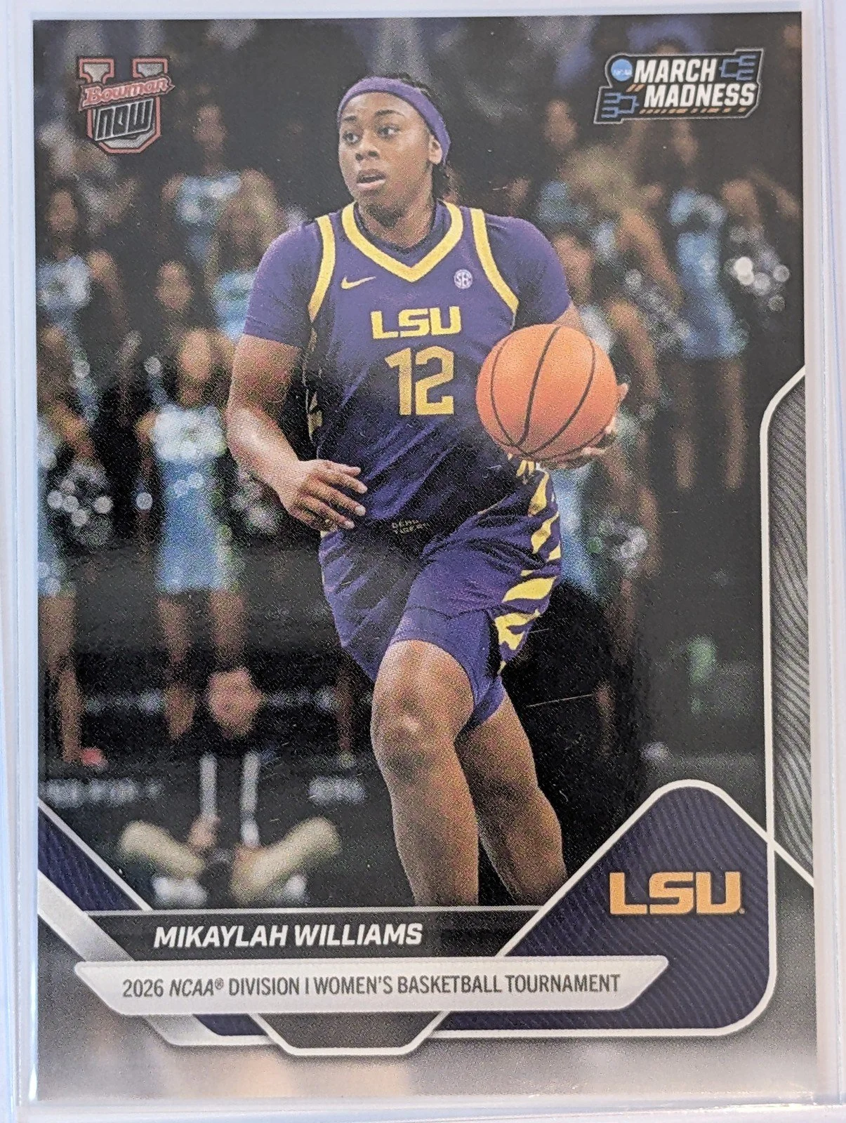 Front of 2025-26 Bowman U Now Mikaylah Williams NCAA March Madness #44