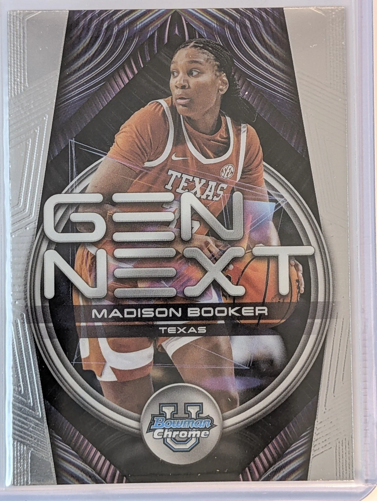 Front of 2025-26 Bowman #GN-20 Madison Booker Gen Next