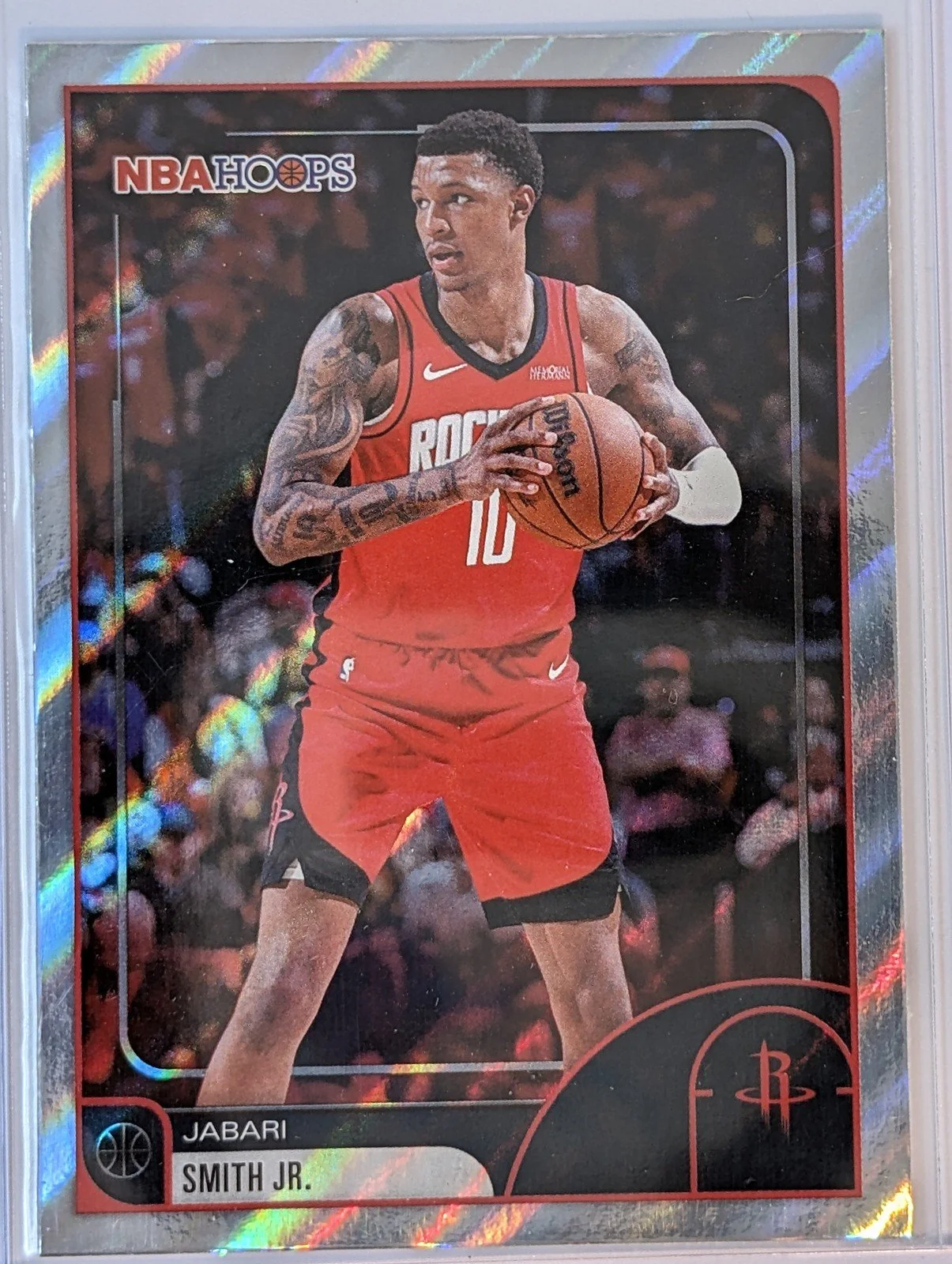 Front of 2025-26 Hoops #208 Jabari Smith Jr. Rainbow