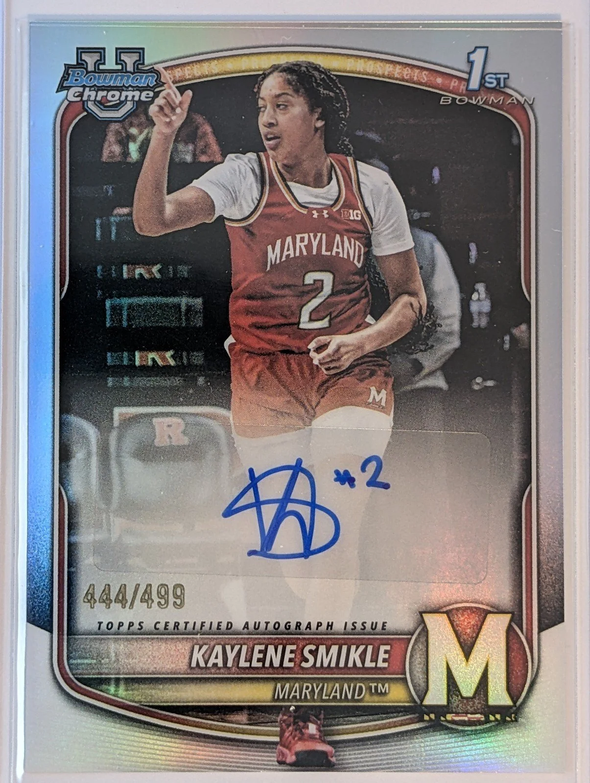Front of 2025-26 Bowman #CPA-KS Kaylene Smikle Chrome Prospect Autographs Refractor #/499