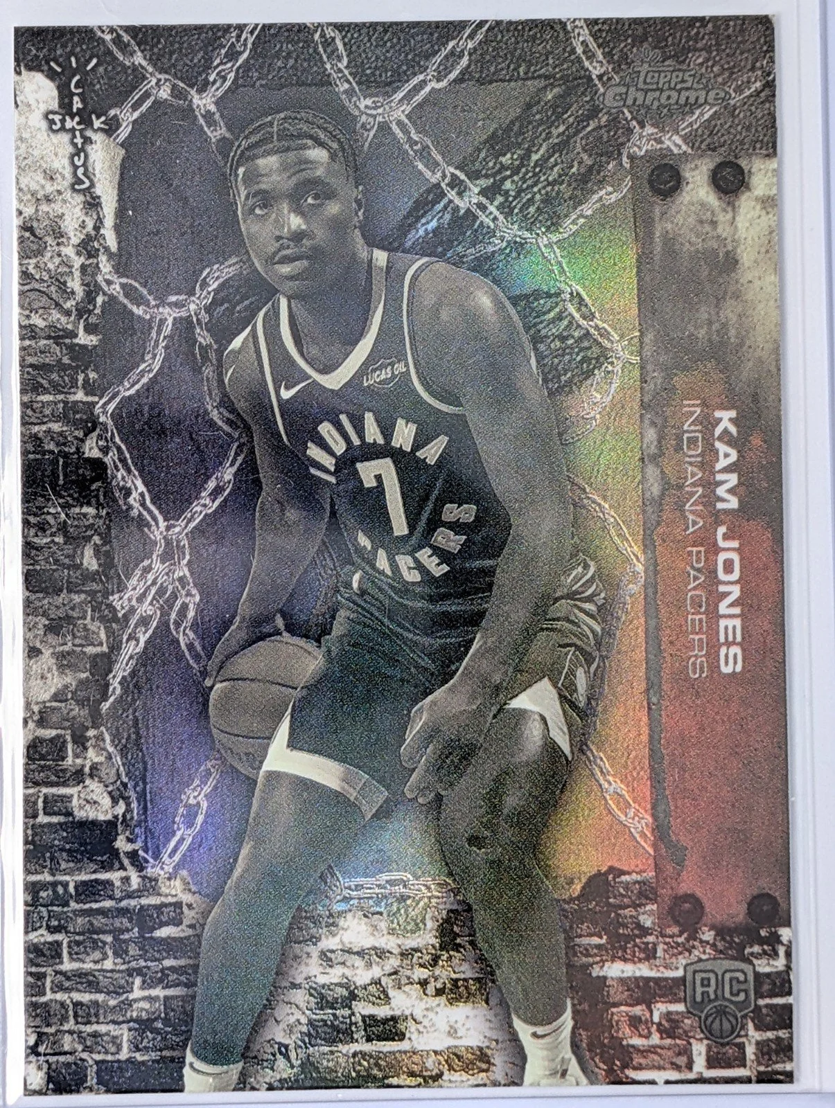 Front of 2025-26 Topps Chrome Cactus Jack #99 Kam Jones White