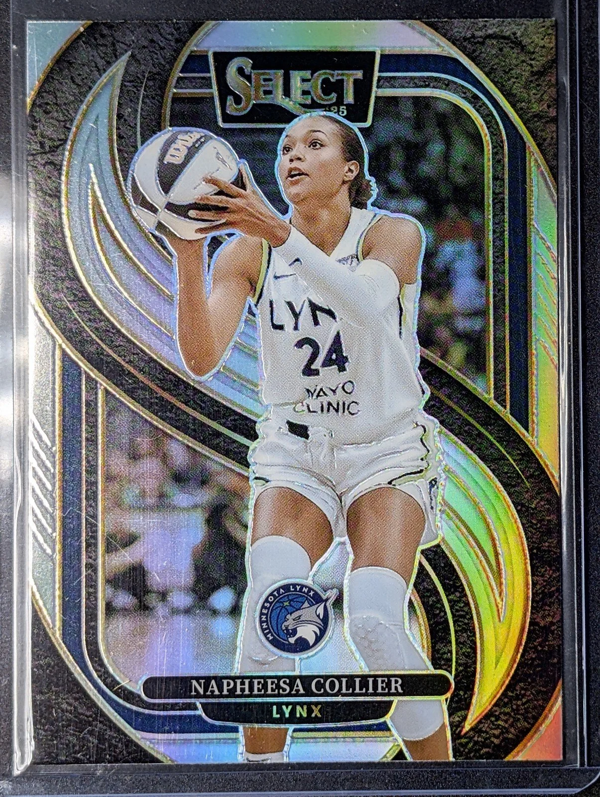 Front of 2025 Panini Select WNBA #175 Napheesa Collier Silver Prizms