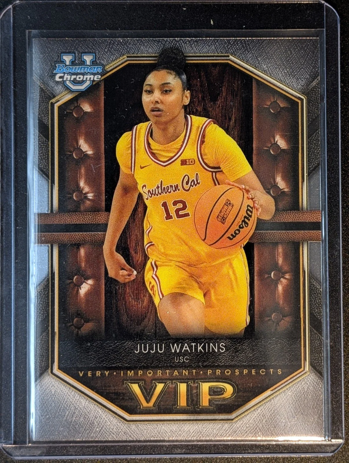 Front of 2025-26 Bowman #VIP-8 Juju Watkins Very Important Prospects
