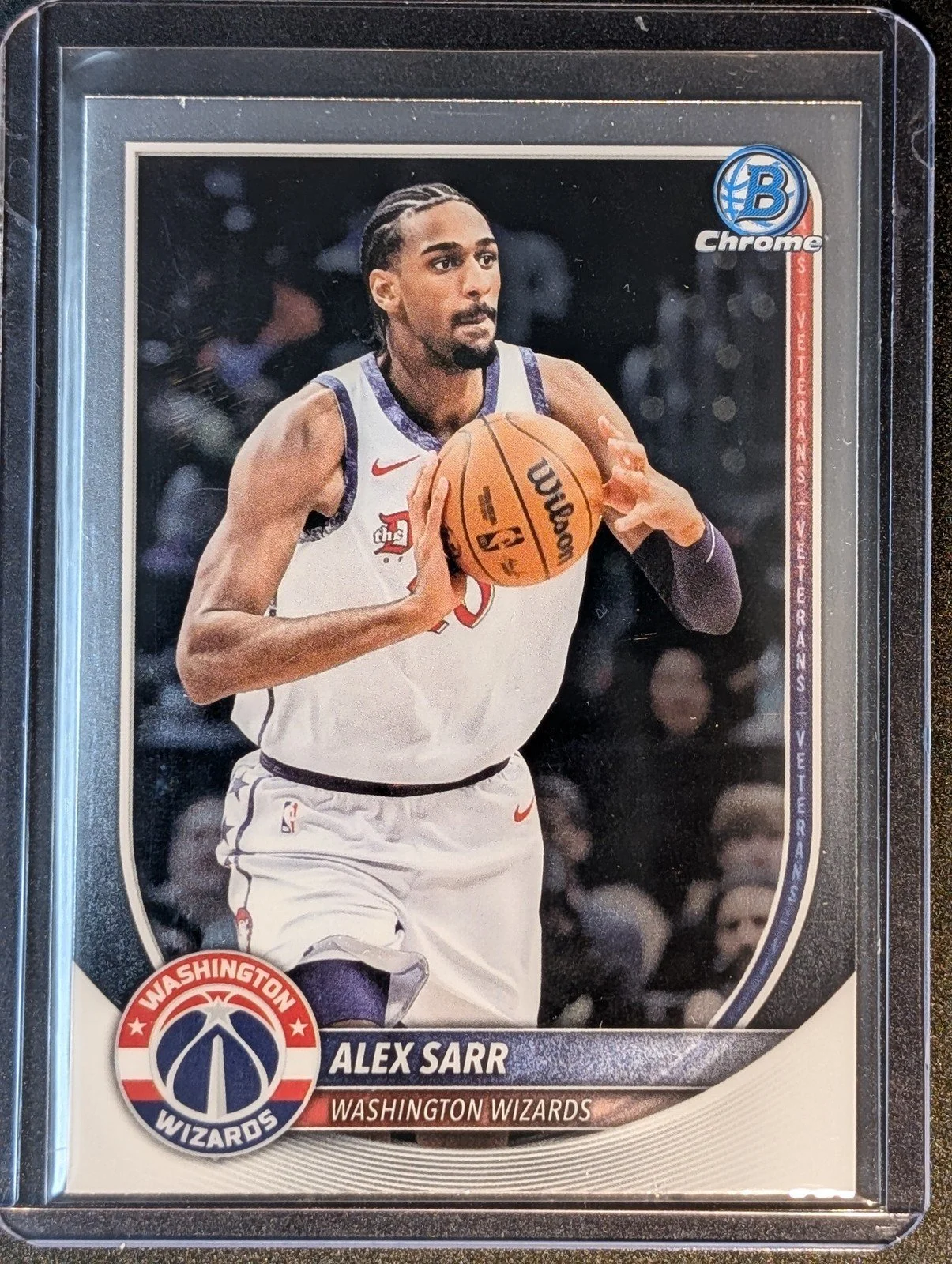Front of 2025-26 Bowman #BCV-99 Alex Sarr Chrome