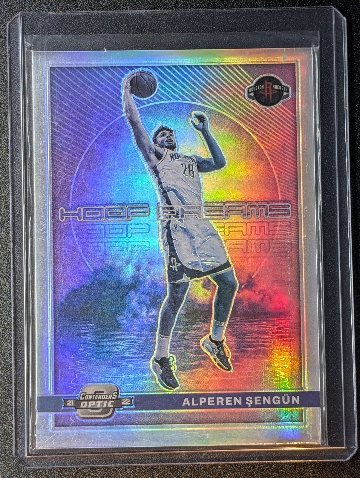 Front of 2021-22 Panini Contenders Optic #14 Alperen Sengun Hoop Dreams Prizm