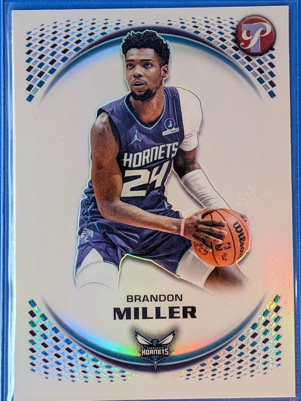 Front of 2025-26 Topps Pristine Brandon Miller Refractor #11