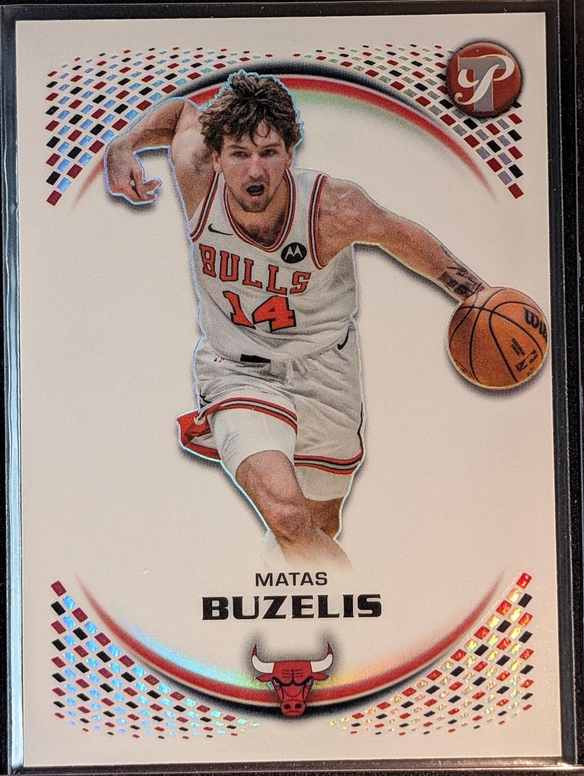 Front of 2025-26 Topps Pristine Basketball #15 Matas Buzelis Refractor