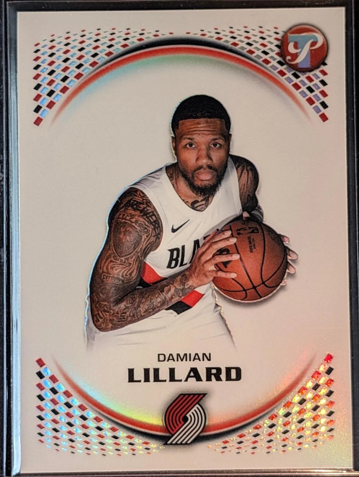 Front of 2025-26 Topps Pristine Basketball #75 Damian Lillard Refractor