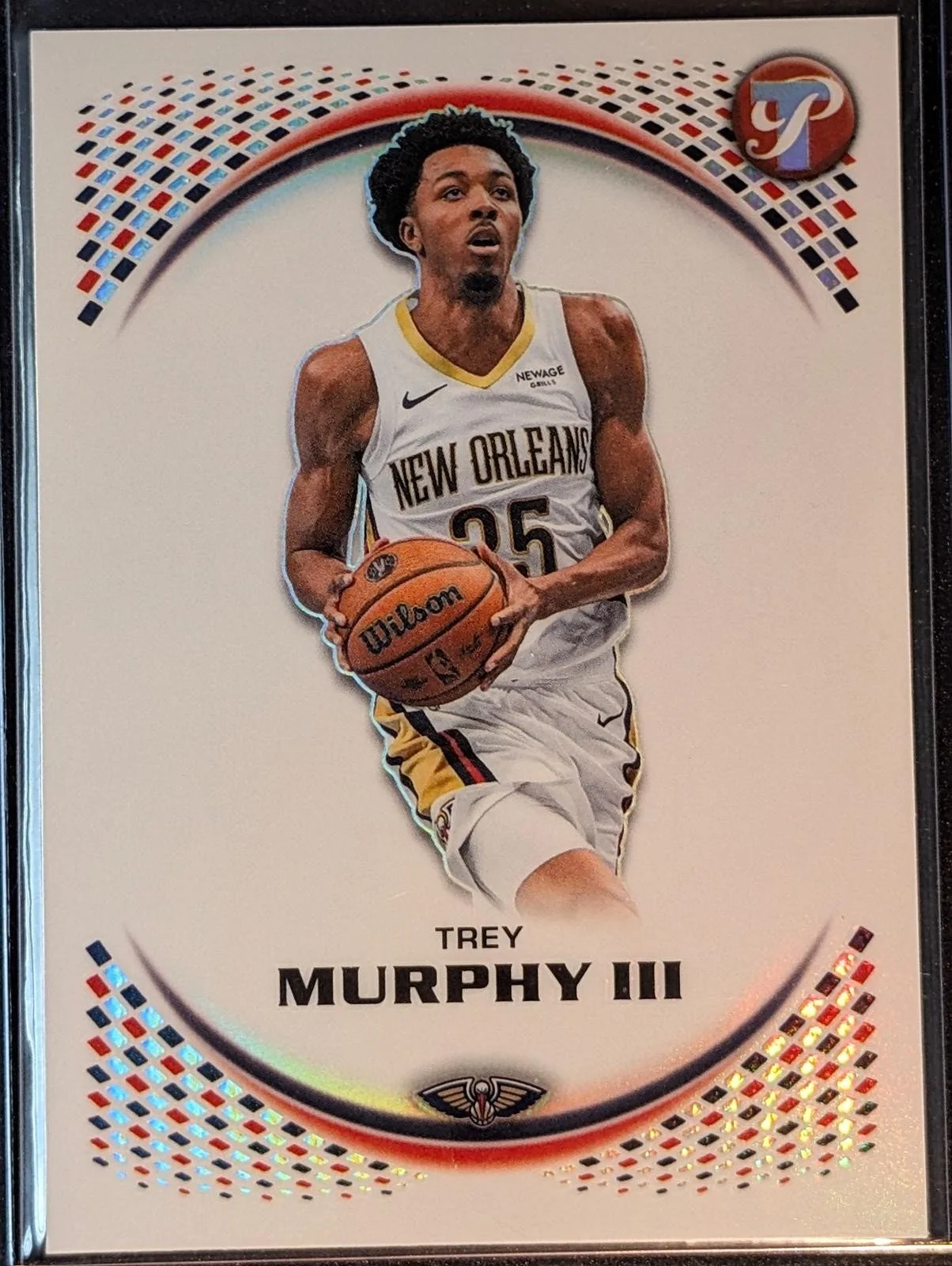 Front of 2025-26 Topps Pristine Basketball #57 Trey Murphy III Refractor