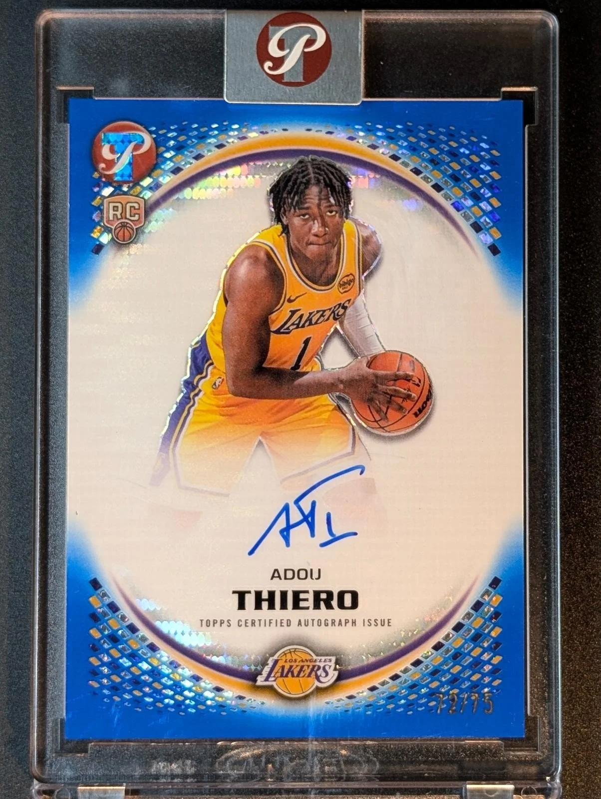 Front of 2025-26 Topps Pristine Basketball /75 Adou Thiero Pristine Autographs #PR-AT RC