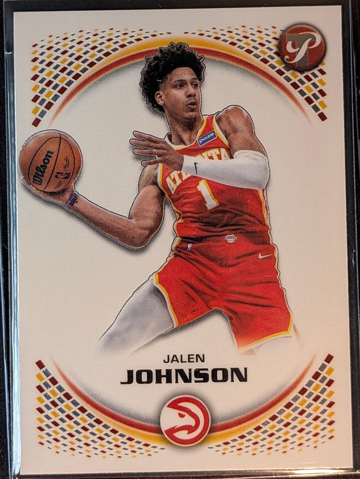 Front of 2025-26 Topps Pristine Basketball Jalen Johnson #3
