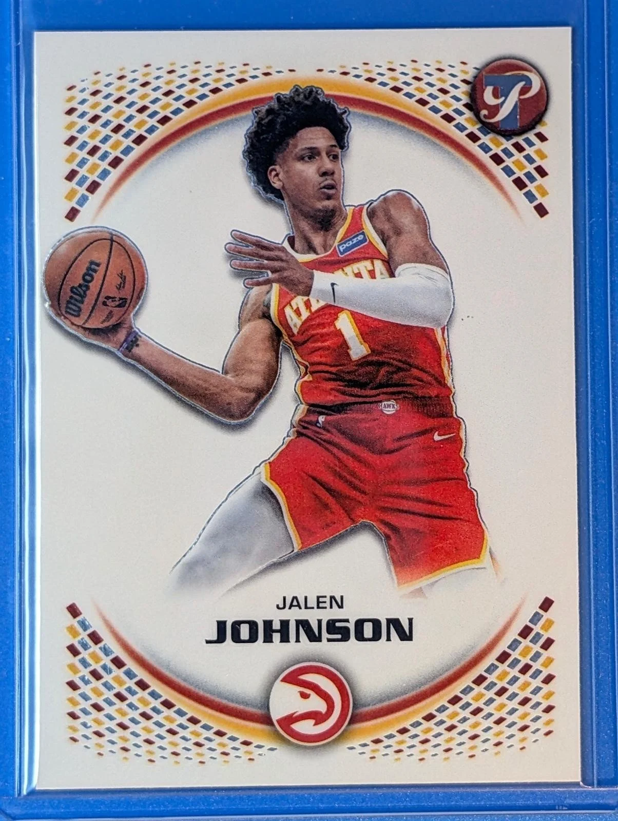 Front of 2025-26 Topps Pristine Basketball Jalen Johnson #3