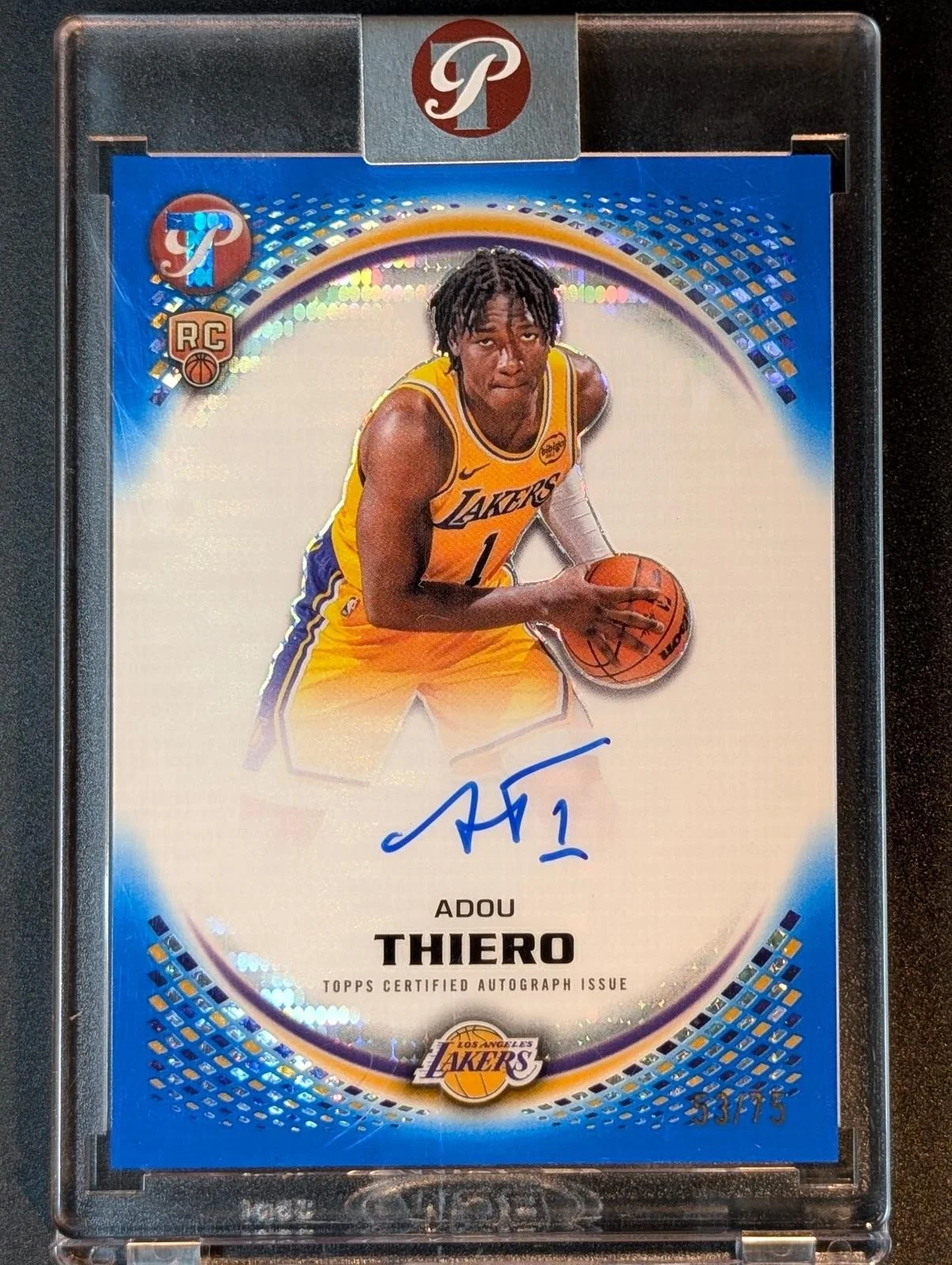 Front of 2025-26 Topps Pristine Basketball /75 Adou Thiero Pristine Autographs #PR-AT RC